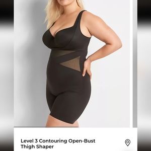 Cacique 26W / 28W 3X SHAPER Level 3 Open Bust Thigh Shapewear Max Contour